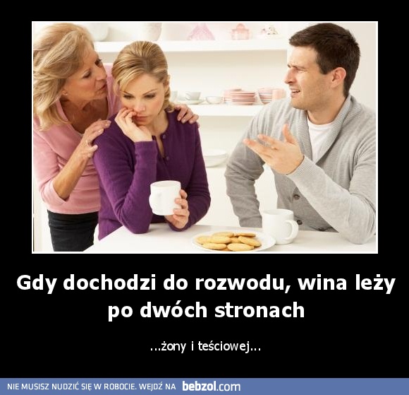 Gdy dochodzi do rozwodu, wina leży po dwóch stronach