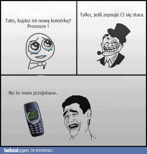 Tato, moja komórka jest już stara