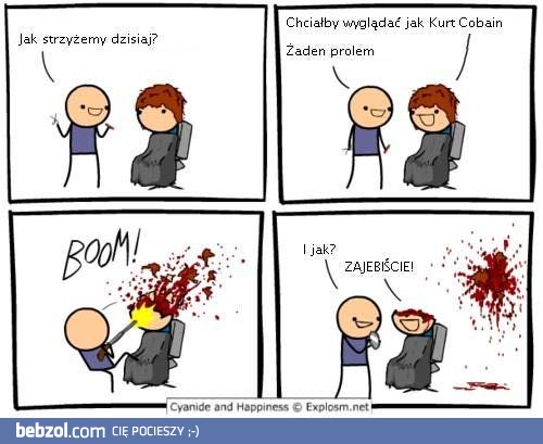 Fryzura na Kurta Cobaina