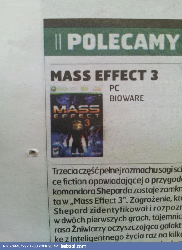 Okładka Mass Effect 3 - co jest grane?