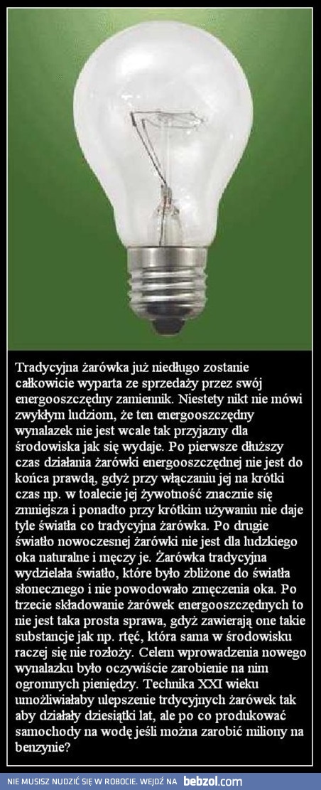 Coś o żarówkach