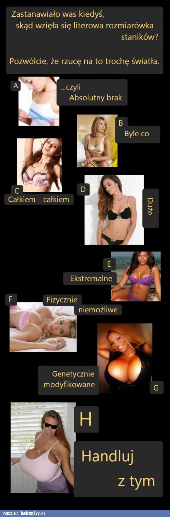 Rozmiarówka staników