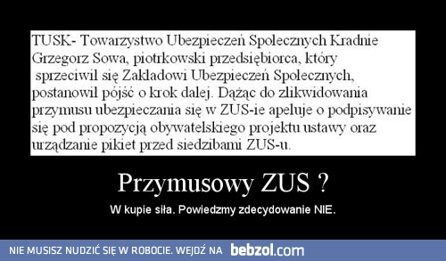 Przymusowy ZUS?