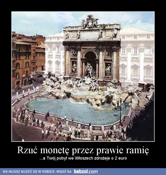 Rzuć monetę przez prawie ramię