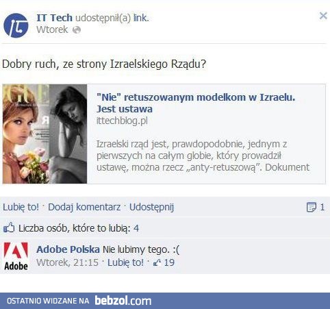 NIE dla retuszowanych modelek!