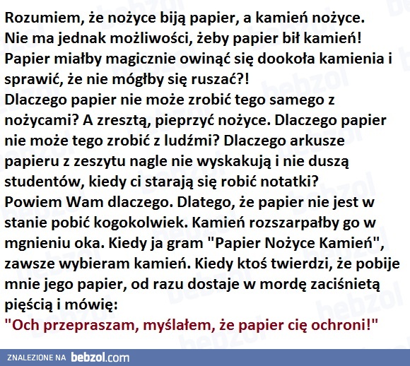 Papier, kamień czy nożyce?