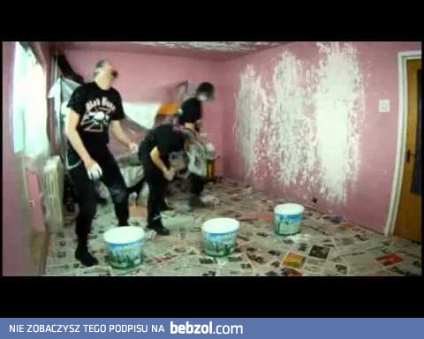 Metalowe malowanie pokoju