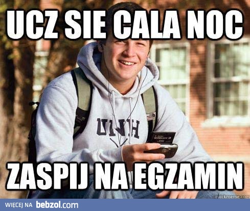 Cała noc nauki...