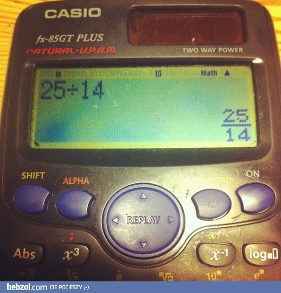 Dzięki za pomoc kalkulatorze...