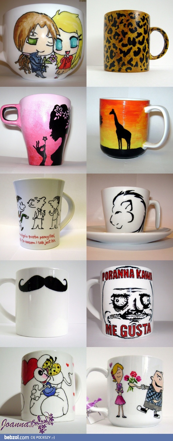 kolorowe kubeczki - JoannaArt !