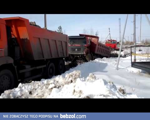 Kamaz holuje chińską ciężarówkę