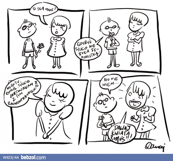 Kwiatki dla feministki