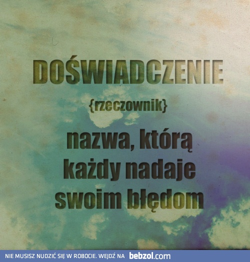 Definicja doświadczenia