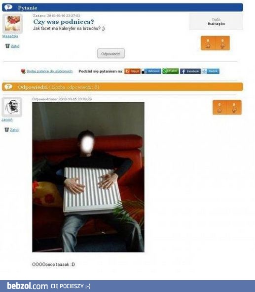 Kaloryferek na brzuchu, mrrr