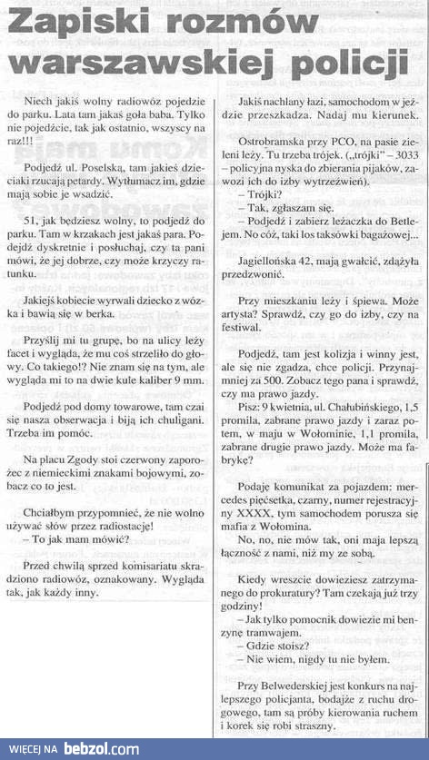 Z kroniki policyjnej