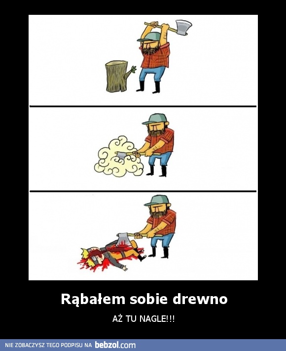 Rąbałem sobie drewno