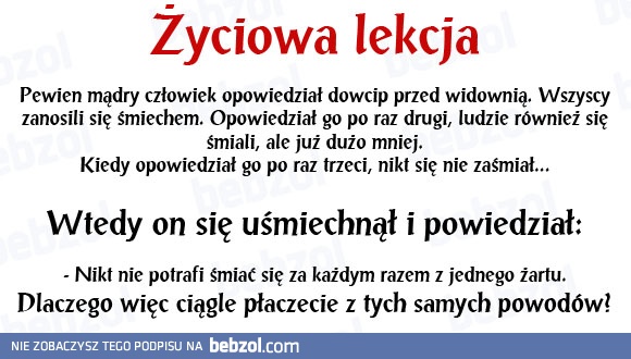 Życiowa lekcja