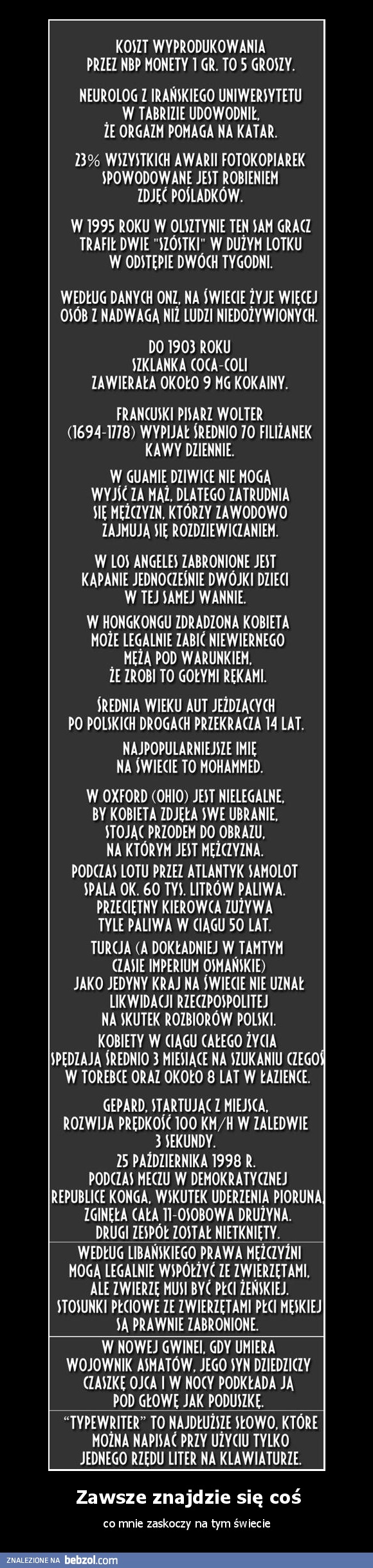 Zawsze znajdzie się coś