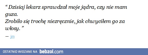 Niezręczna sytuacja u lekarza