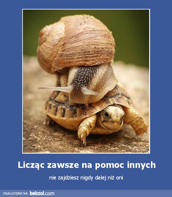 Licząc zawsze na pomoc innych