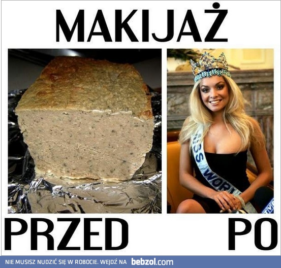 Makijaż przed i po