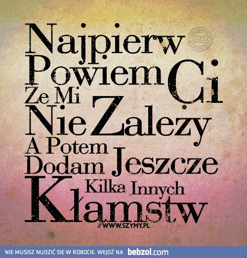Najpierw powiem...