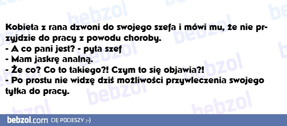 Kobieta dzwoni do szefa