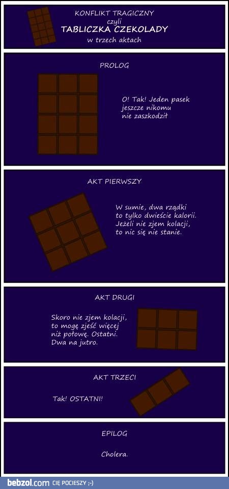 Czekoladowa tragedia w trzech aktach