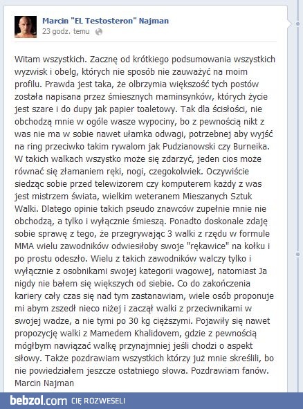 Fani Najmana, łączmy się! ...Żartowałem