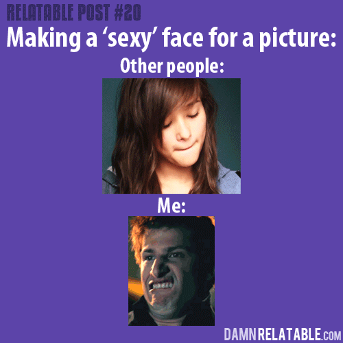 Seksowna mina do zdjęcia