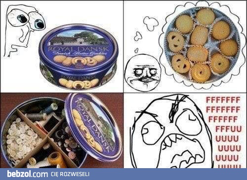 Kiedy dostrzegam pudełko ciasteczek...