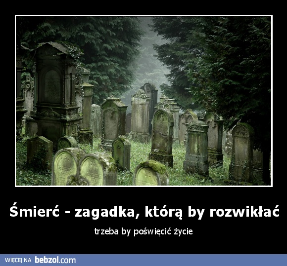 Śmierć - zagadka, którą by rozwikłać