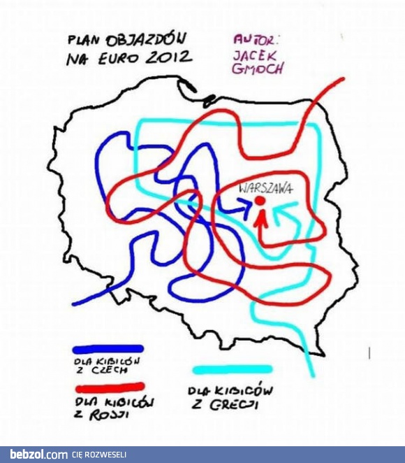 Plan objazdów na Euro 2012