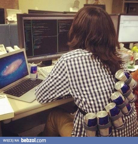 Programista przy pracy