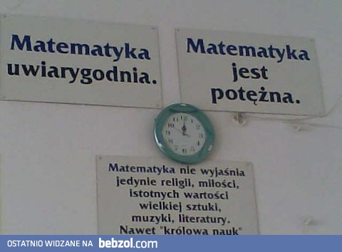 Coś o matematyce