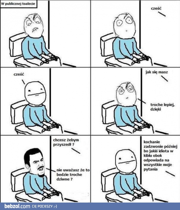 W publicznej toalecie