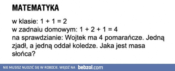 Tak wyglądają lekcje matematyki