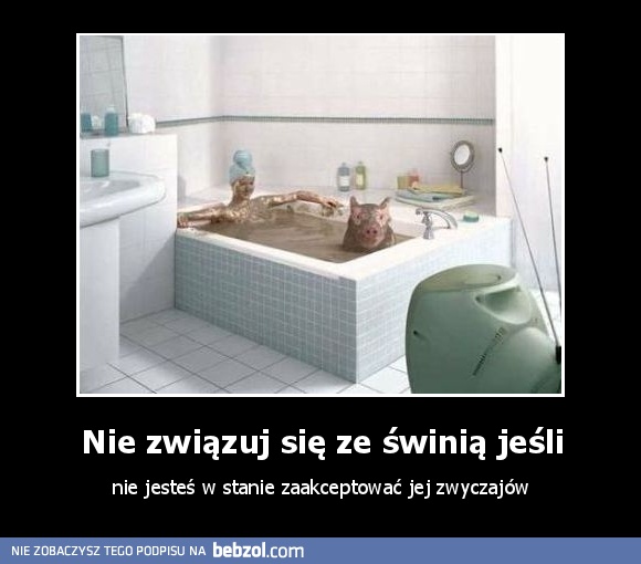 Nie związuj się ze świnią jeśli