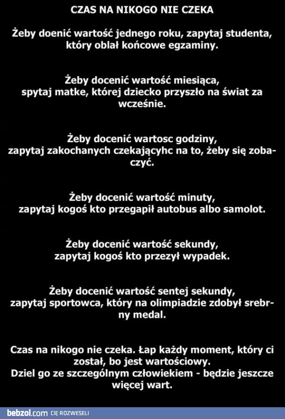 Czas na nikogo nie czeka!