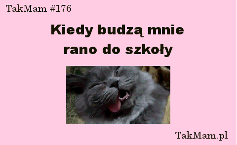 Kiedy budza mnie rano do szkoly