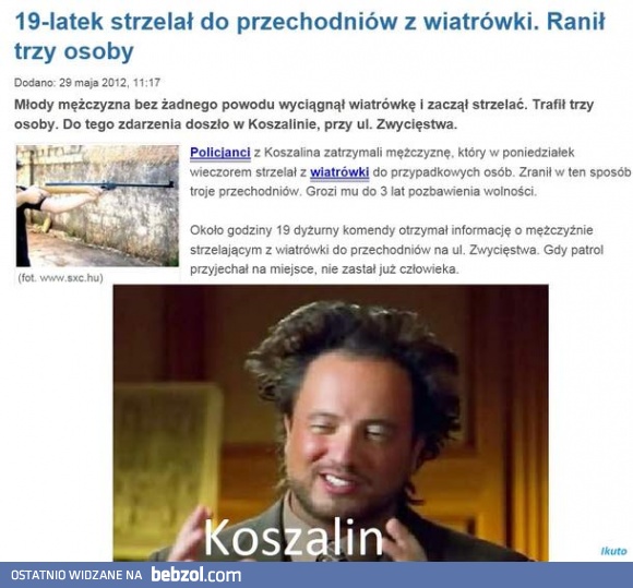 Szaleniec w Koszalinie