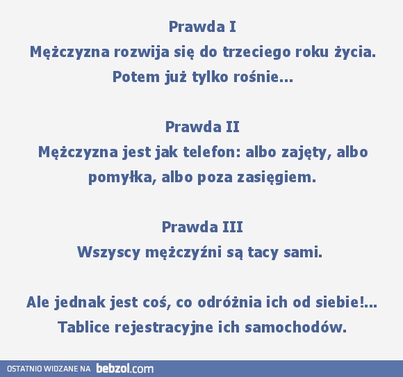 Trzy prawdy o mężczyznach