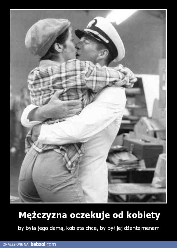 Mężczyzna oczekuje od kobiety