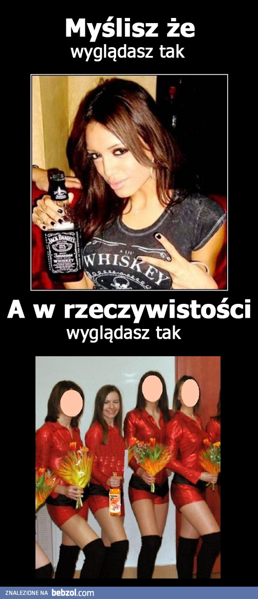 Trzymając butelkę w ręku...