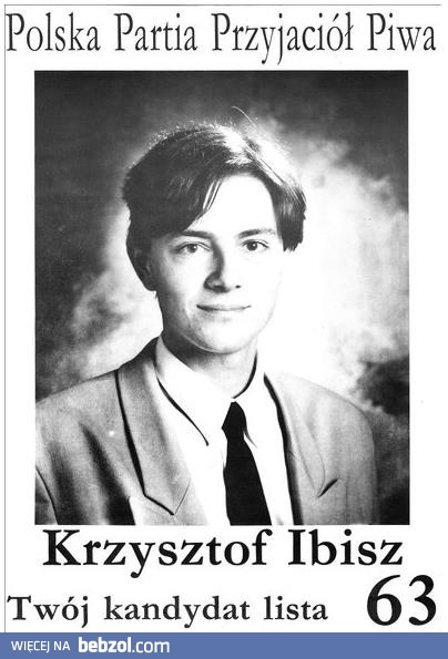 Ibisz na plakacie wyborczym z 1990 roku