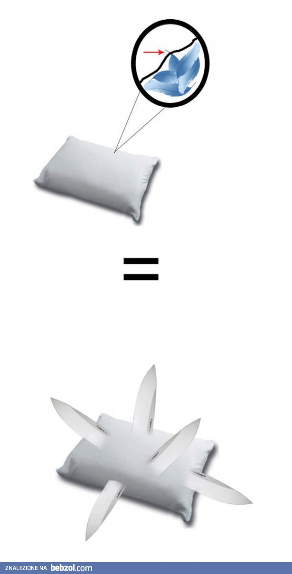 Krwiożercze pióra w poduszce