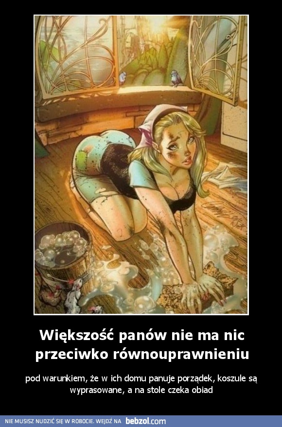 Większość panów nie ma nic przeciwko równouprawnieniu