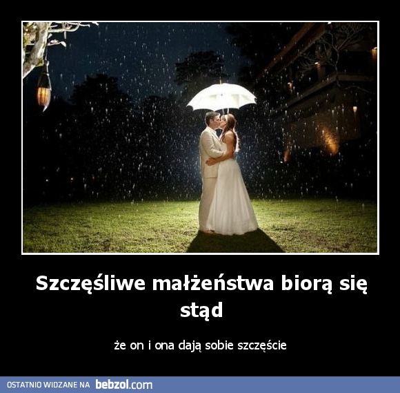 Szczęśliwe małżeństwa biorą się stąd