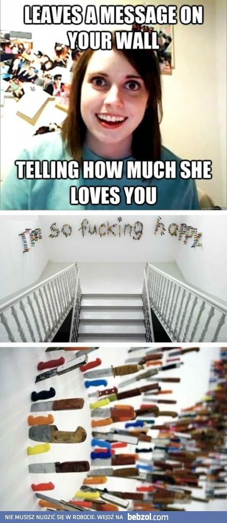 Bardzo zakochana dziewczyna zostawia wiadomość