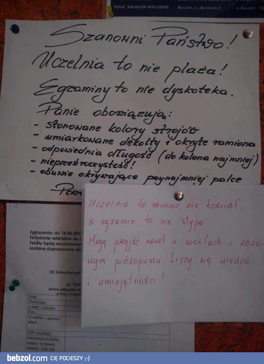 Uczelnia to nie dyskoteka